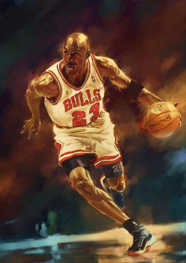 600x850 Old Work, Digital Painting Of Michael Jordan First Inspirations - Michael Jordan Painting