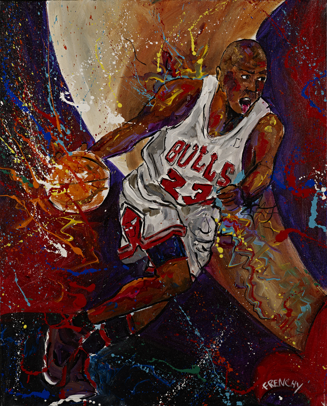 645x800 Live Amp Studio Paintings For Nba Official Website Of Frenchy! - Michael Jordan Painting