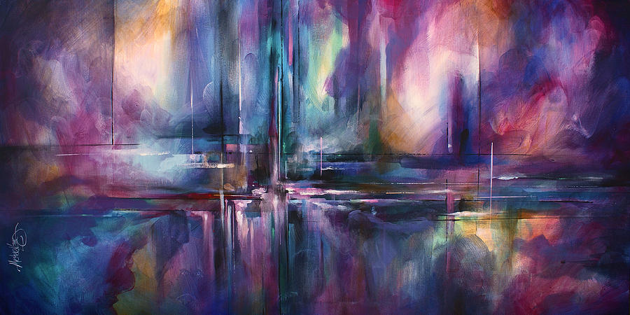 900x450 City On Moonlight - Michael Lang Painting