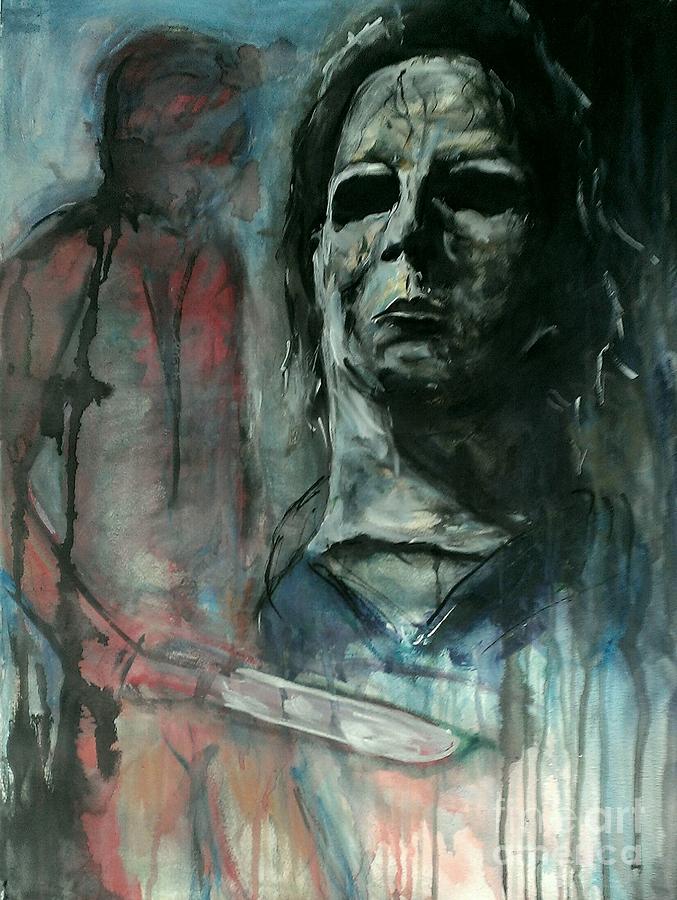 677x900 Michael Myers Halloween Painting By Leah Katherine - Michael Myers Painting