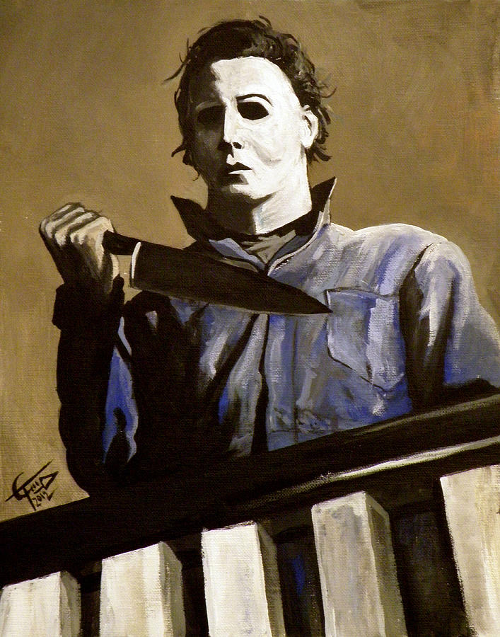707x900 Michael Myers Painting By Tom Carlton - Michael Myers Painting