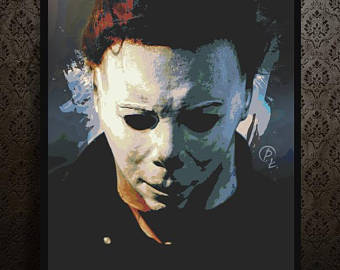 340x270 Michael Myers Art Etsy - Michael Myers Painting