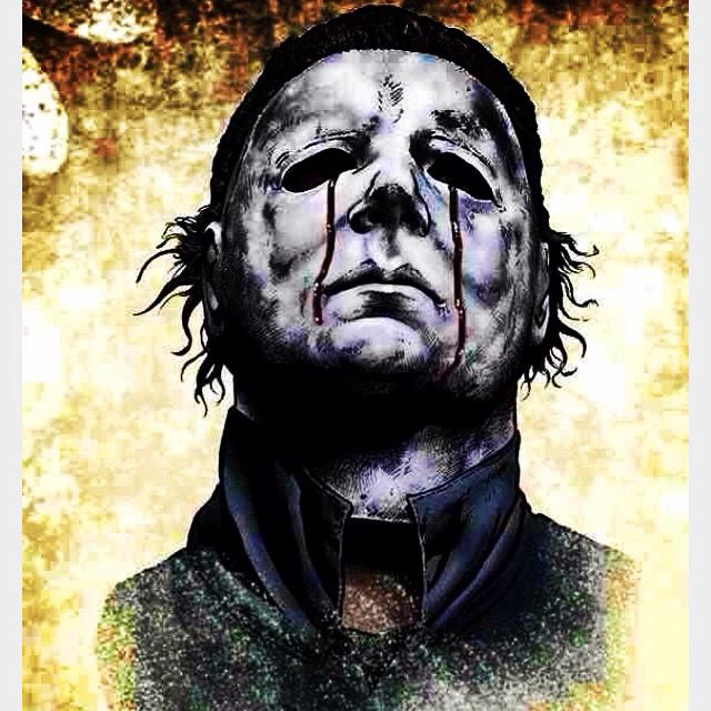 640x640 Halloween 2 Movies I Love Glow Paint, Horror - Michael Myers Painting