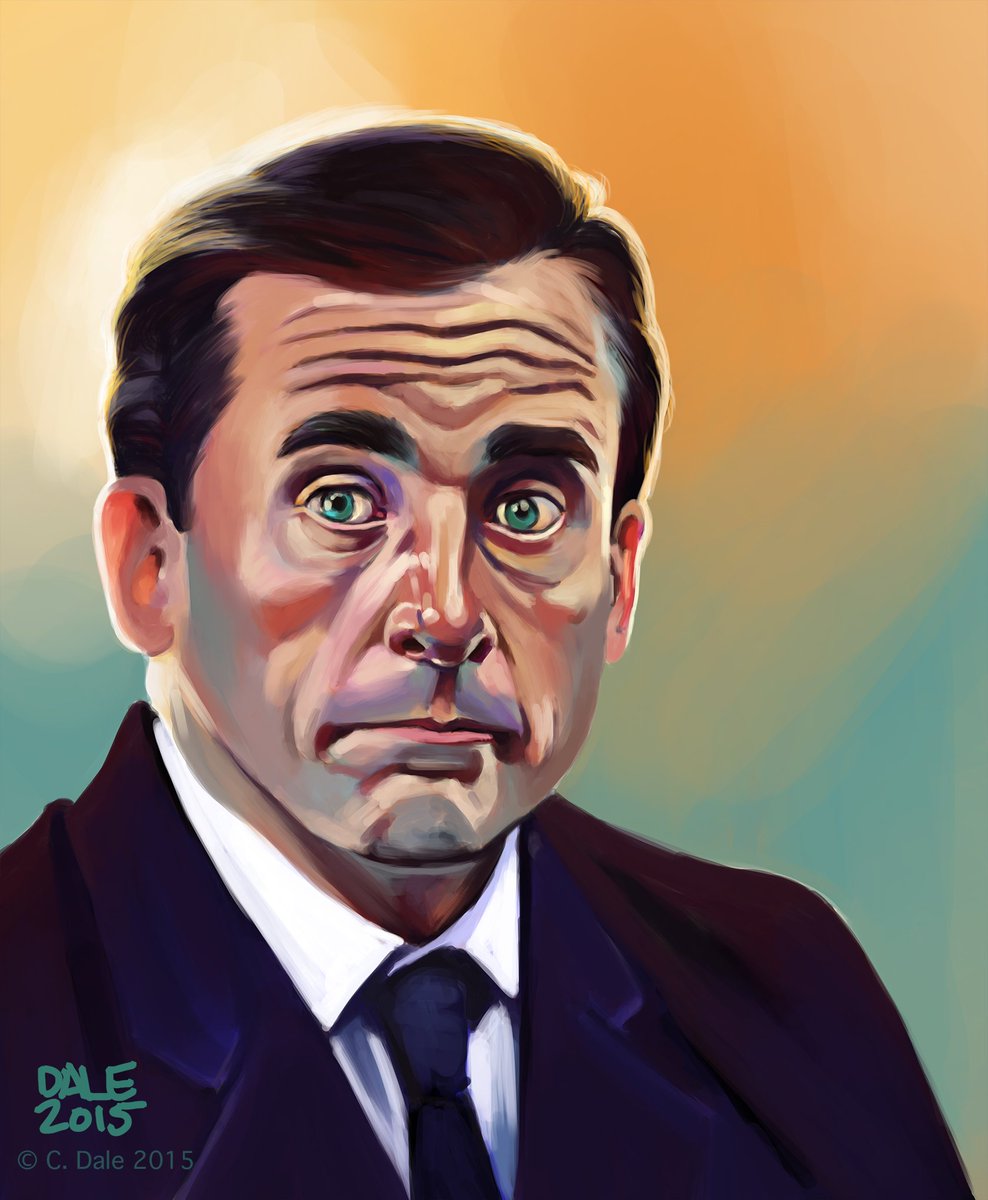 988x1200 Cassy Dale On Twitter Michael Scott Painted In Photoshop - Michael Scott Painting