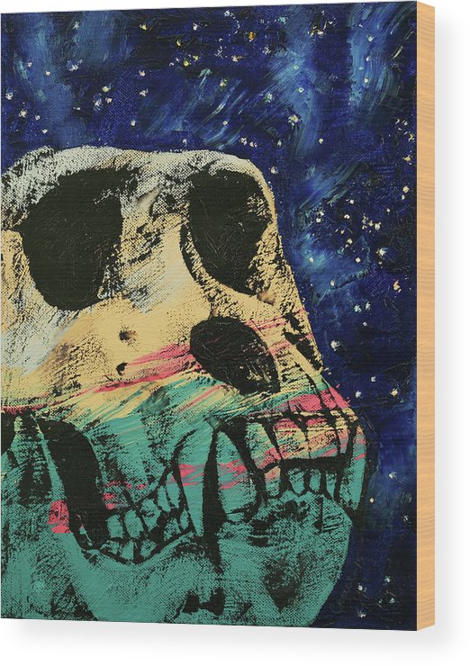 522x740 Gorilla Skull Wood Print By Michael Creese - Michael The Gorilla Painting