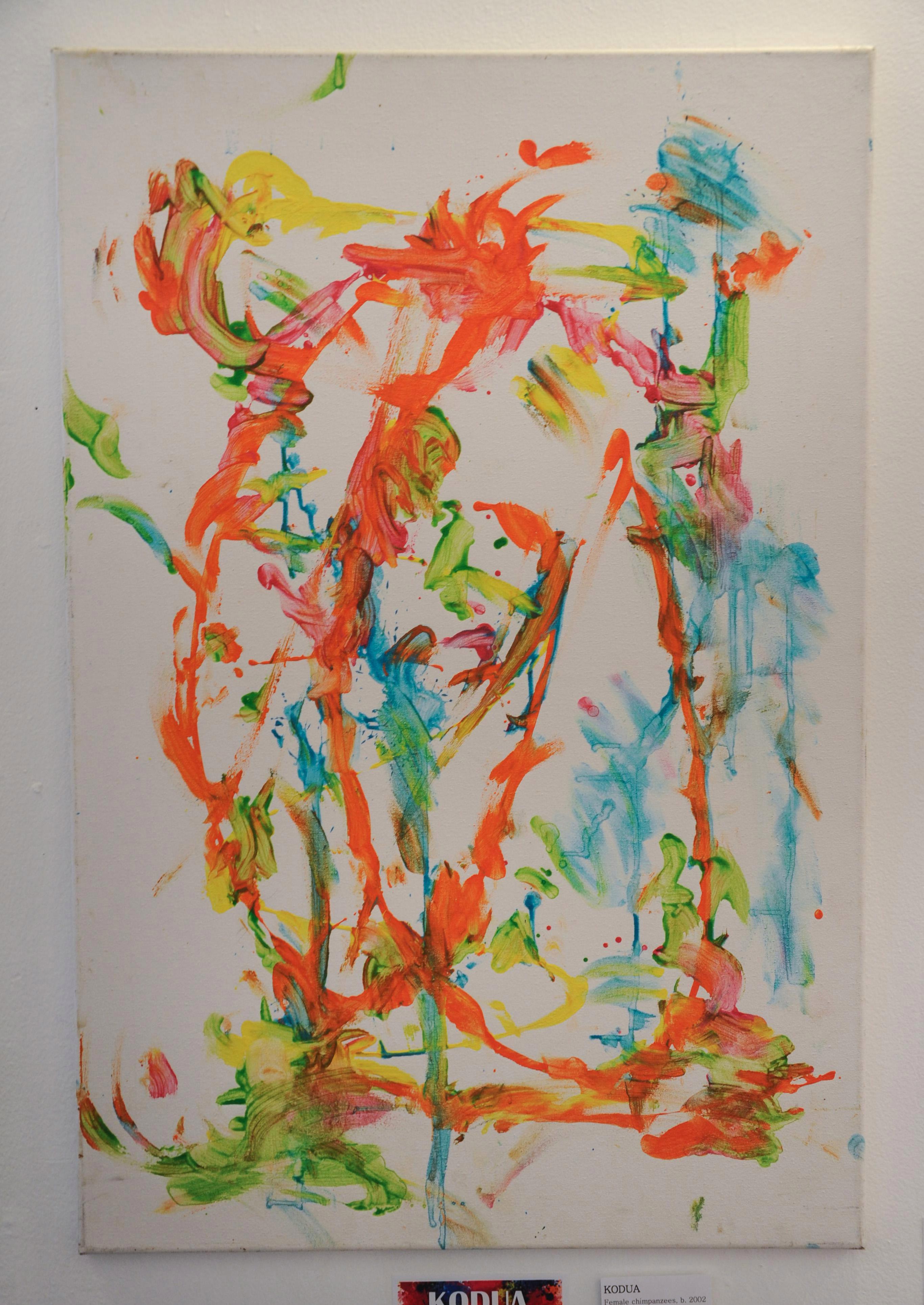 2733x3861 Michael Jackson's Pet Chimp Bubbles Sells Five Of His Paintings - Michael The Gorilla Painting