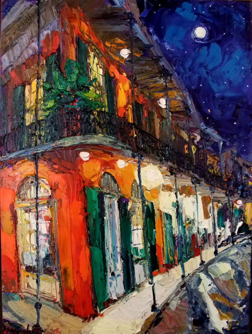 988x1310 French Quarter Art Galleries, Shops Just Cool Architecture - Michalopoulos Oil Painting