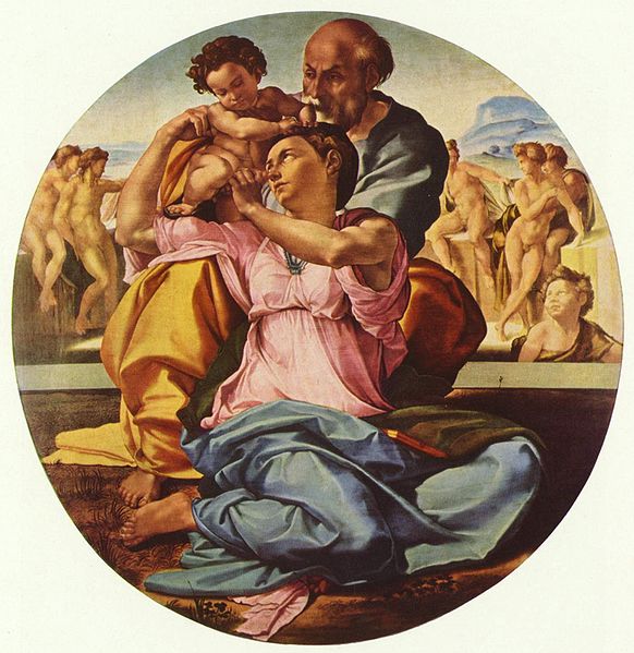 582x599 Michelangelo's Only Easel Painting The Best Artists - Michelangelo Painting