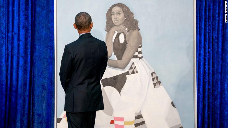 780x438 Michelle Obama's Official Portrait Looks Nothing Like Her - Michelle Obama Painting