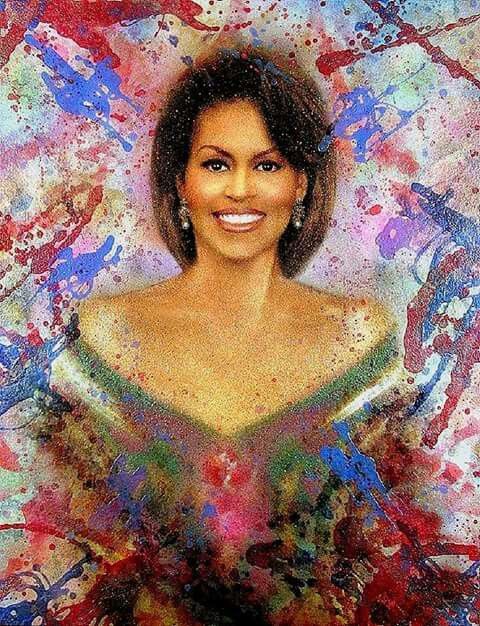 480x626 Pin By Maurice M Matthews - Michelle Obama Painting