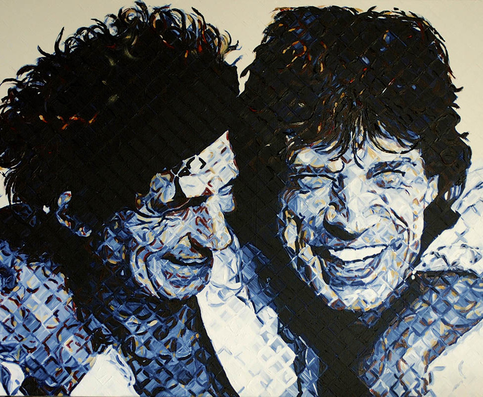 978x805 Mick Jagger Keith Richards Painting Charlie Hanavich Art - Mick Jagger Painting