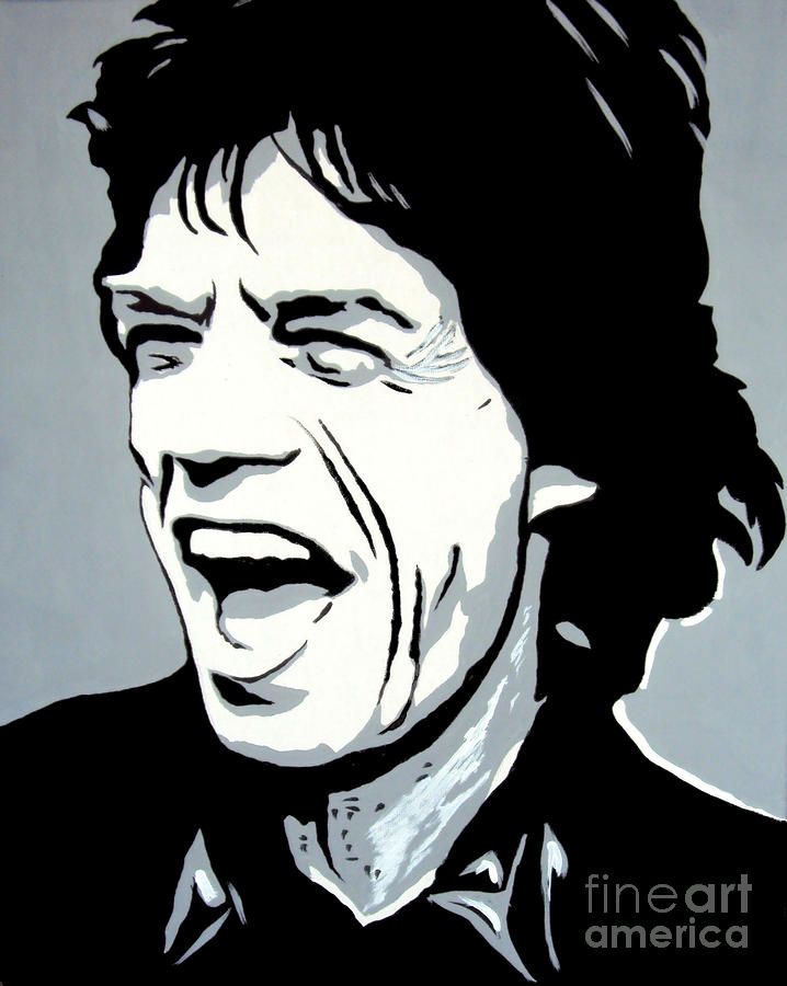 718x900 Mick Jagger Painting Mick Jagger And Keith Richardson - Mick Jagger Painting