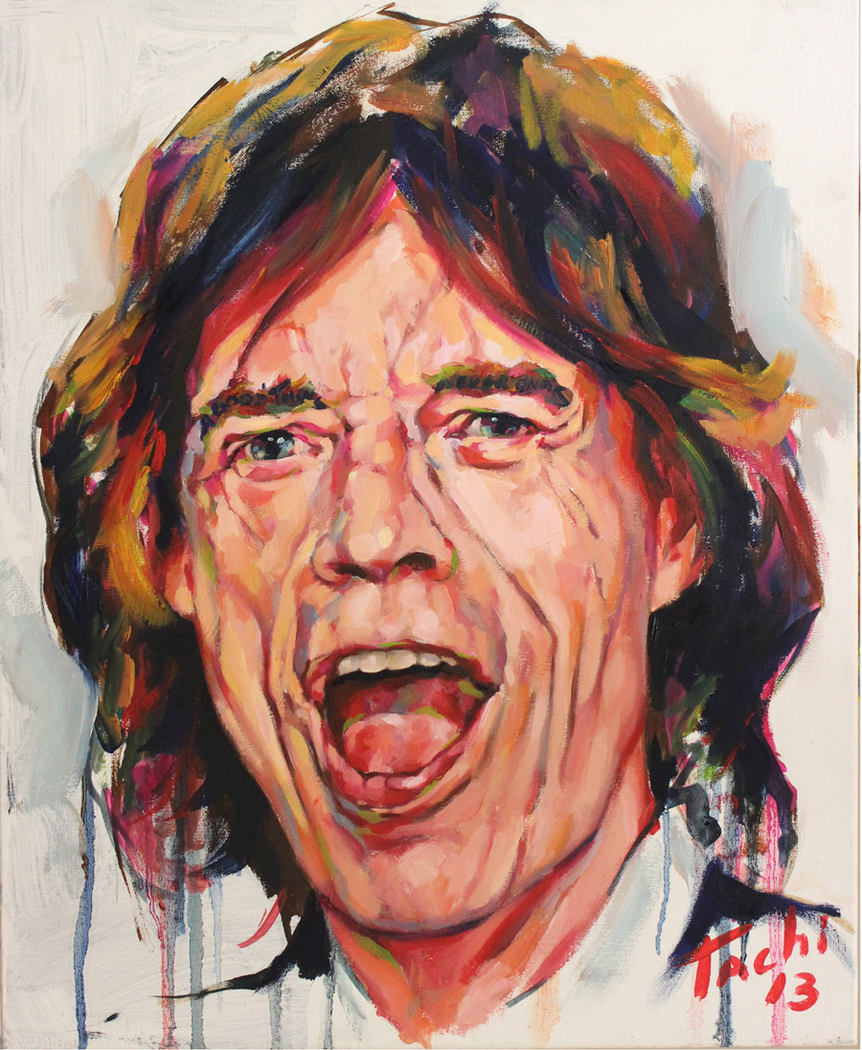 862x1050 Mick Jagger Tachi - Mick Jagger Painting