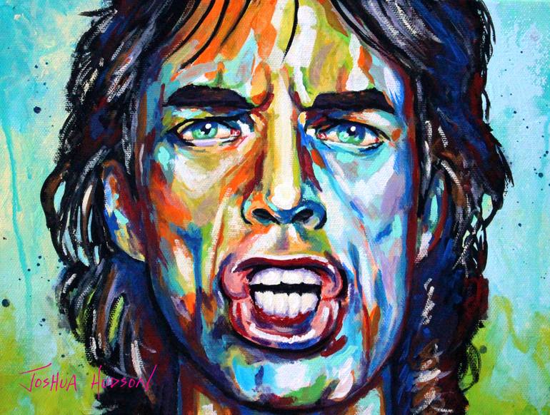 770x582 Saatchi Art Mick Jagger Painting By Joshua Hudson - Mick Jagger Painting