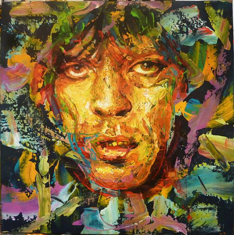770x772 Saatchi Art Potrait Of Mick Jagger Painting By Jouandet - Mick Jagger Painting