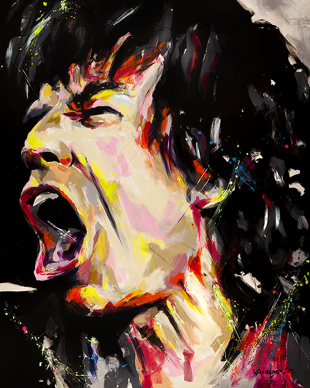 640x800 Mick Jagger Original Art Sold Vagnelind.se Art - Mick Jagger Painting