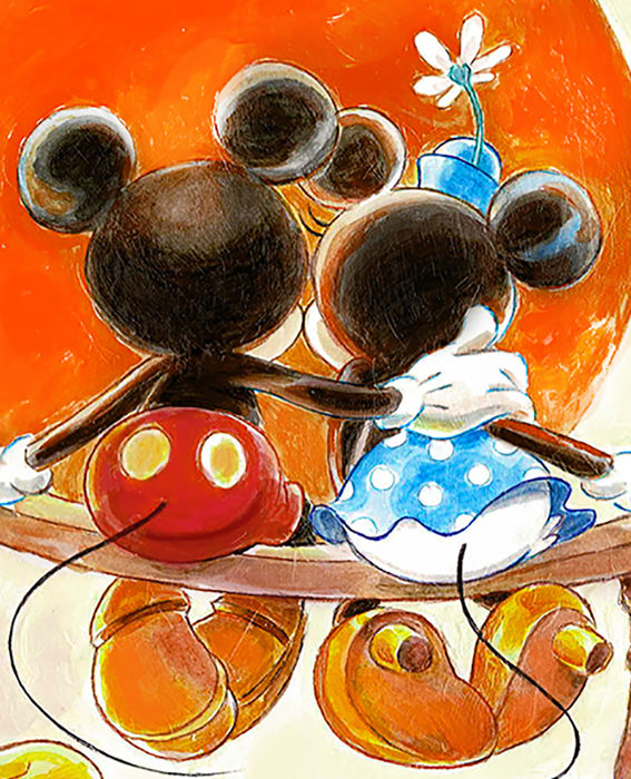 567x700 Fernandez, Tony - Mickey And Minnie Painting