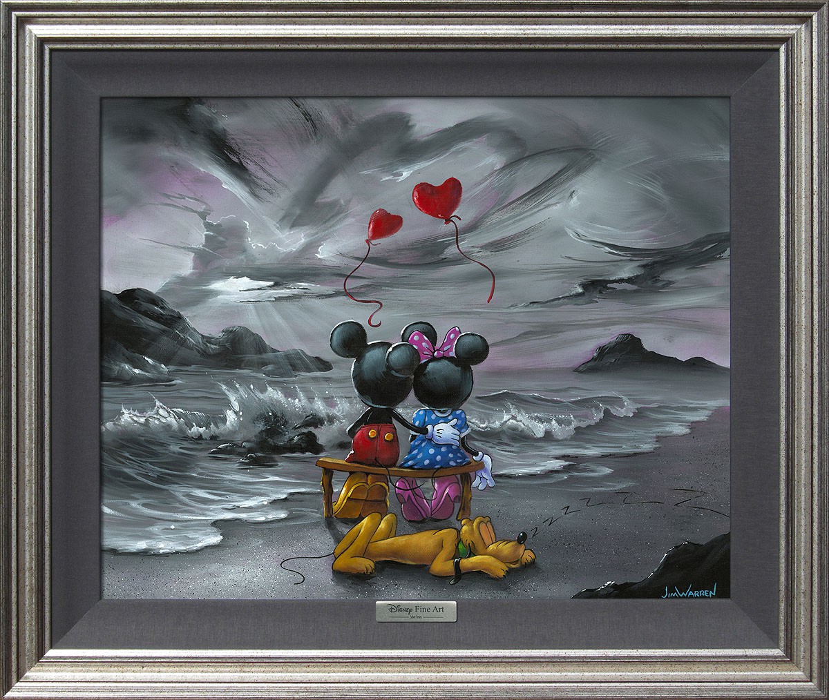 1200x1014 Jim Warren Mickey Mouse - Mickey And Minnie Painting