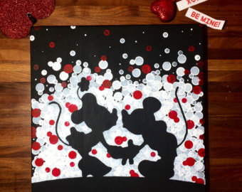 340x270 Mickey Mouse Art Mickey Head Watercolor Disney Poster Art - Mickey And Minnie Painting