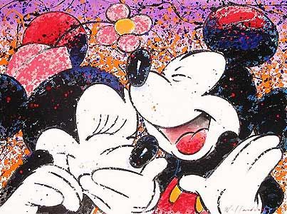403x300 Mickey And Minnie Mouse - Mickey And Minnie Painting
