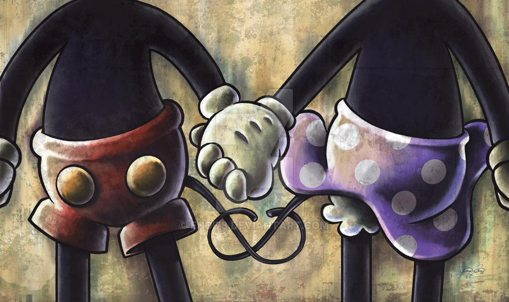 1024x607 Mickey And Minnie By Endi78 - Mickey And Minnie Painting