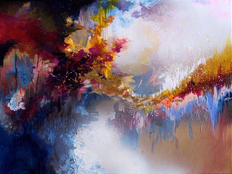 750x563 Surreal Synesthesia Paintings Translate Sound To Color - Mickey Hart Painting