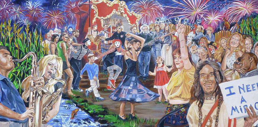 900x443 The Music Never Stopped Painting By Bryan Bustard - Mickey Hart Painting