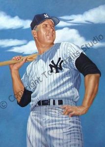 214x300 Mickey Mantle, New York Yankees - Mickey Mantle Painting