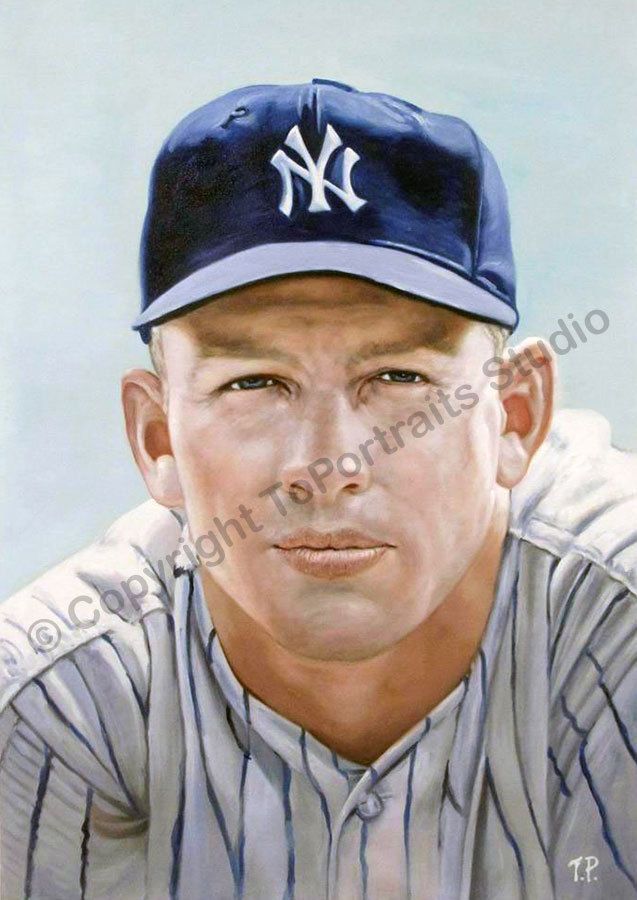 637x900 Mickey Mantle New York Yankees - Mickey Mantle Painting