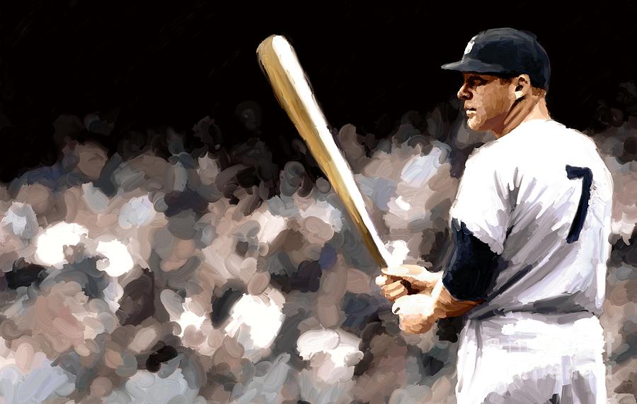 900x572 Mickey Mantle Signed Prints Available At Coupon Code - Mickey Mantle Painting