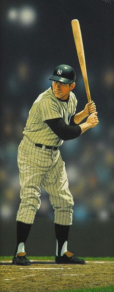 236x601 Pin By Michael Napoli On Sports Mantle, Detroit - Mickey Mantle Painting