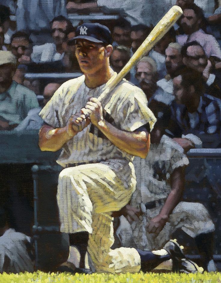 736x942 The 374 Best Mickey Mantle Images On Mickey Mantle - Mickey Mantle Painting
