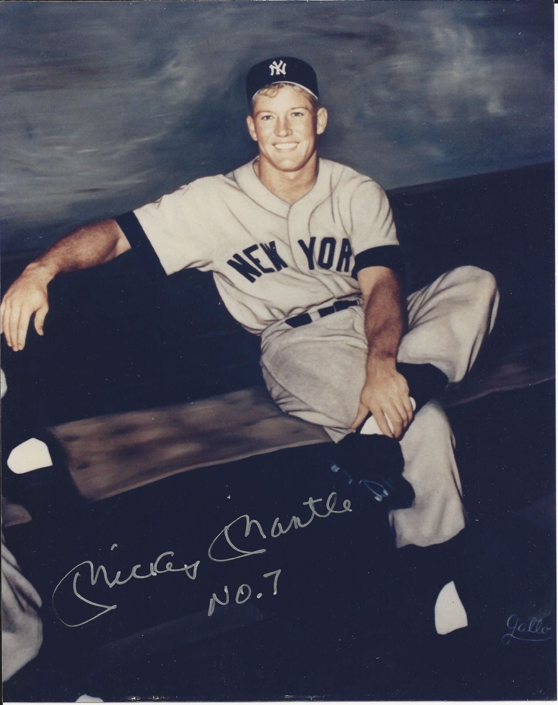 1111x1403 Lot Detail - Mickey Mantle Painting