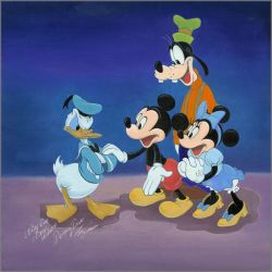 250x250 Mickey Mouse Art, Limited Edition Giclee Canvas And Paper - Mickey Mouse Canvas Painting