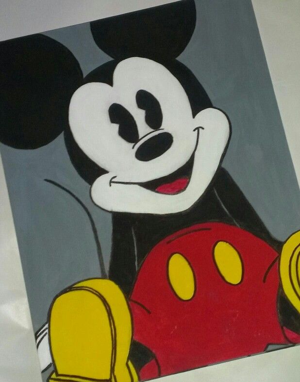618x786 Mickey Mouse Painting Hobby Painting Disney Mycreations - Mickey Mouse Canvas Painting