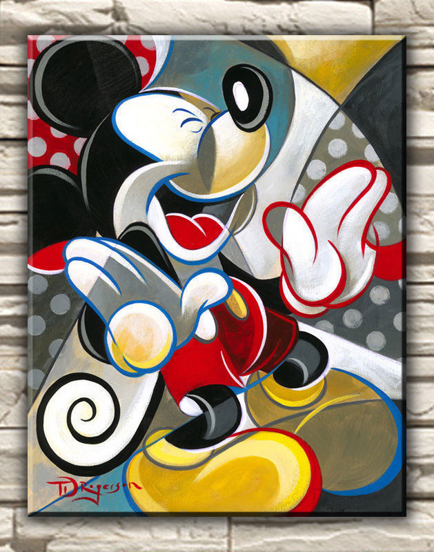 629x800 Modern Art Disney Mickey Mouse Deco Oil Painting Hd Print - Mickey Mouse Canvas Painting