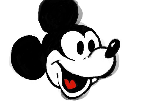 512x384 Mickey Mouse Head (My First Painting) - Mickey Mouse Head Painting