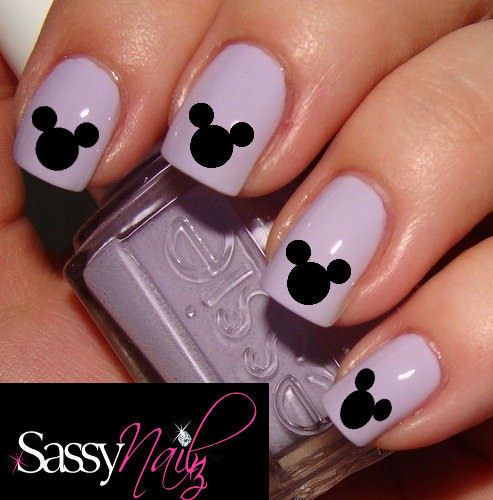 493x500 Mickey Mouse Head Nail Decals - Mickey Mouse Head Painting
