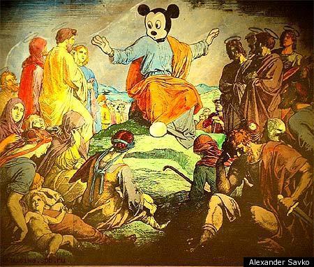 450x383 Russian Court Bans Alexander Savko Painting With Mickey Mouse'S - Mickey Mouse Head Painting