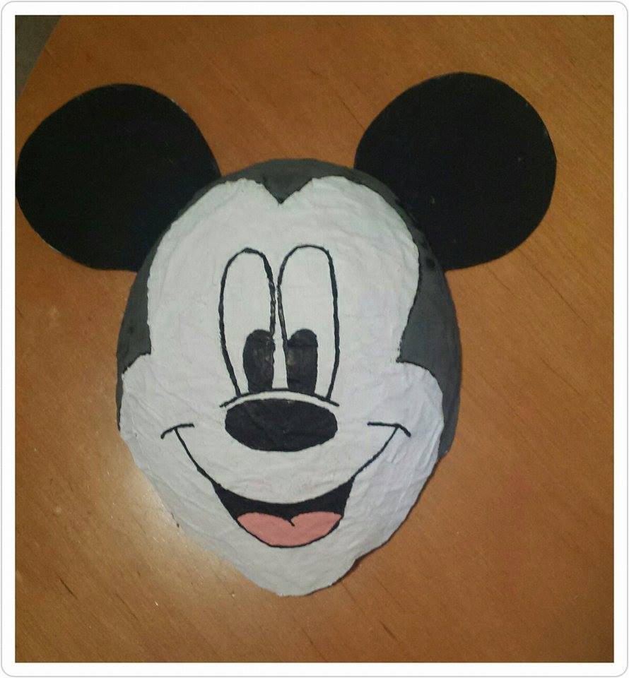890x960 Mickey Mouse Mask Diy Craft Ideas Tutorial Papier Mache Uradi Sam - Mickey Mouse Head Painting