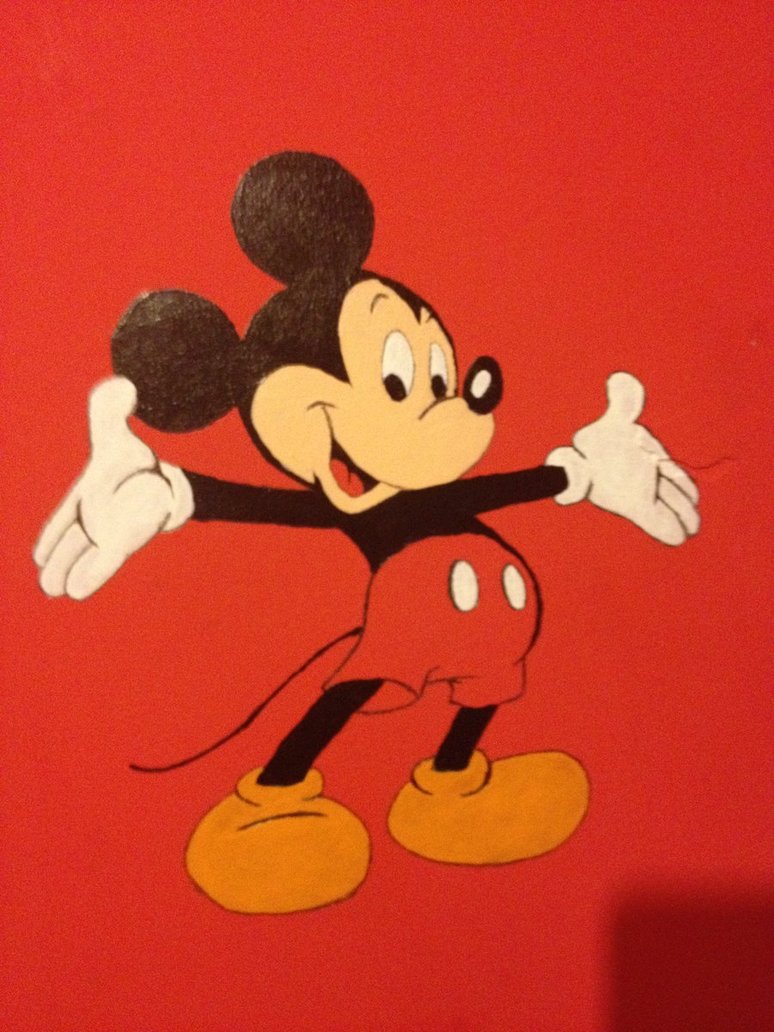 774x1032 Mickey Mouse Wall Painting By Adrianfegan - Mickey Mouse Painting
