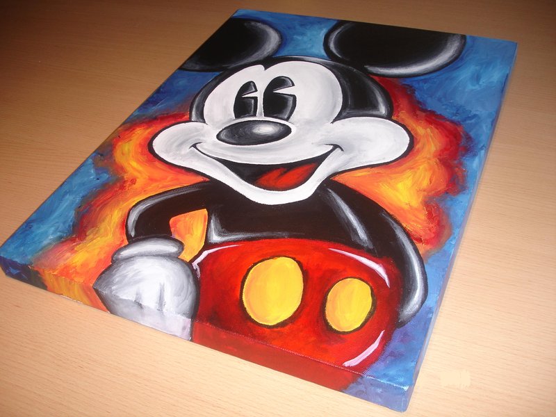 800x600 Mickey Mouse By Saintrok - Mickey Mouse Painting