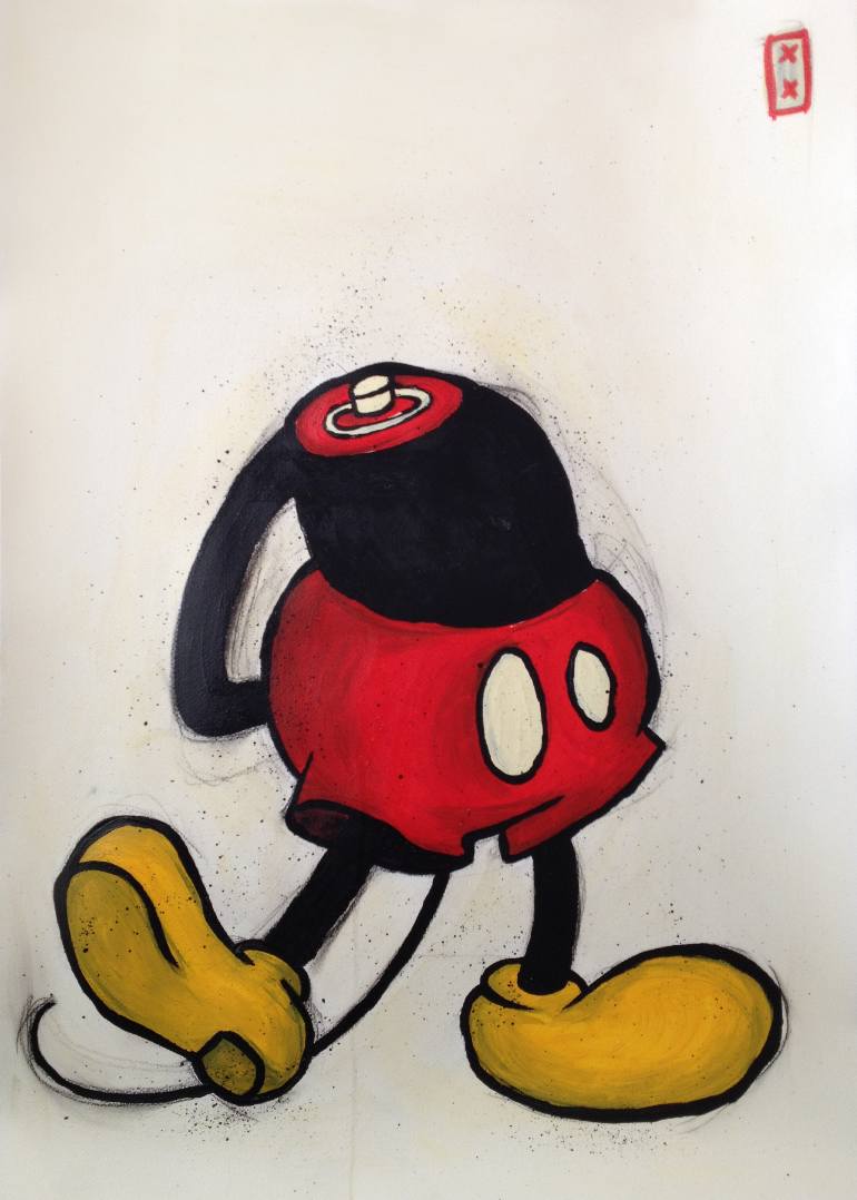 770x1078 Saatchi Art Mickey Mouse Headless Painting By Davide Aletti - Mickey Mouse Painting