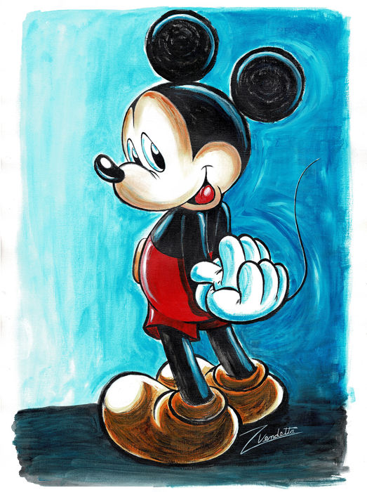 523x700 Vintage Mickey Mouse By Vendetta, Z. - Mickey Mouse Painting