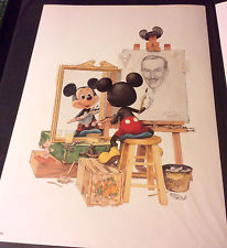 206x225 Mickey Mouse Disney Posters, Prints Amp Lithos (1968 Now) Ebay - Mickey Mouse Painting Walt Disney