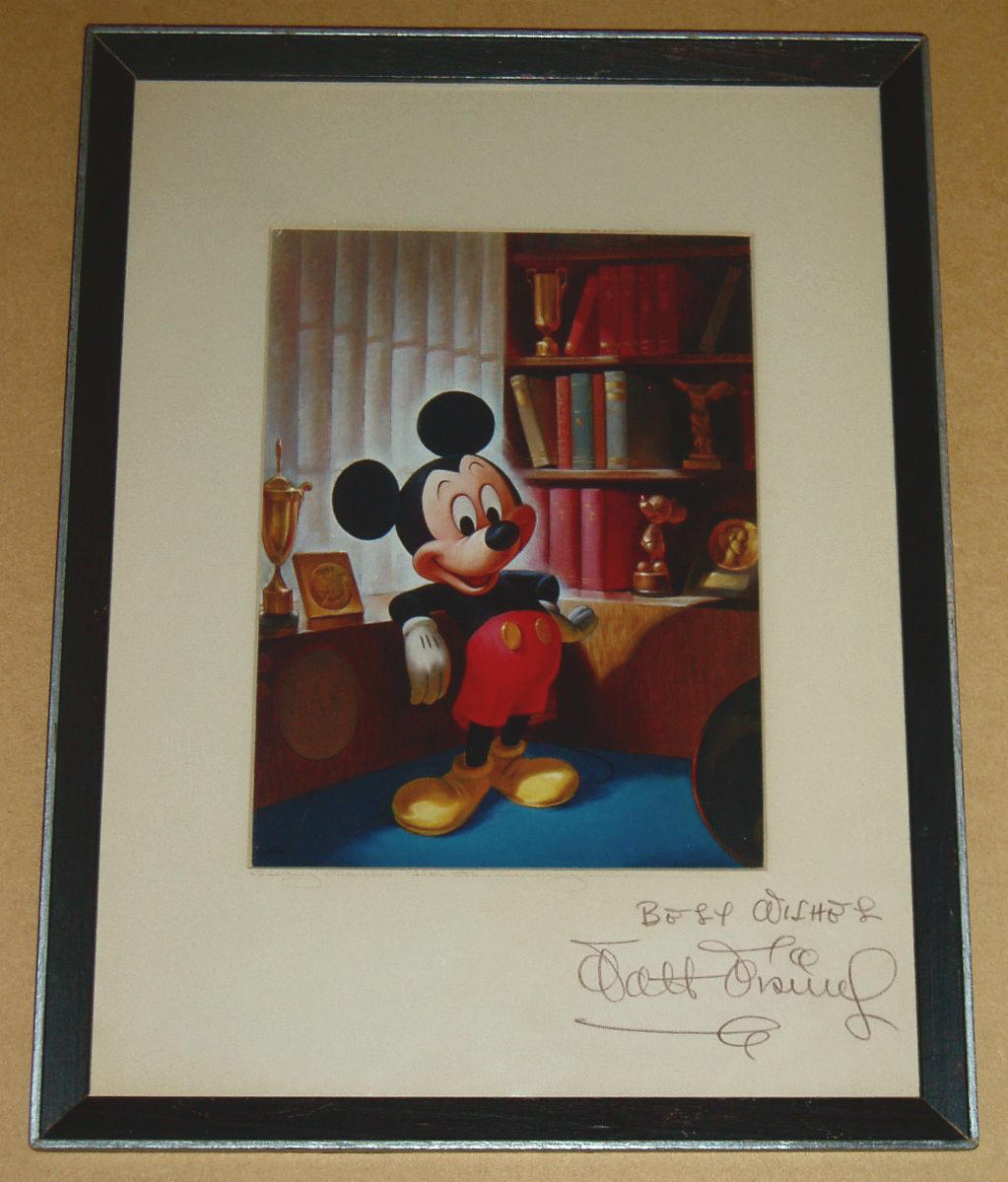 1023x1199 Walt Disney Signed Mickey Mouse - Mickey Mouse Painting Walt Disney