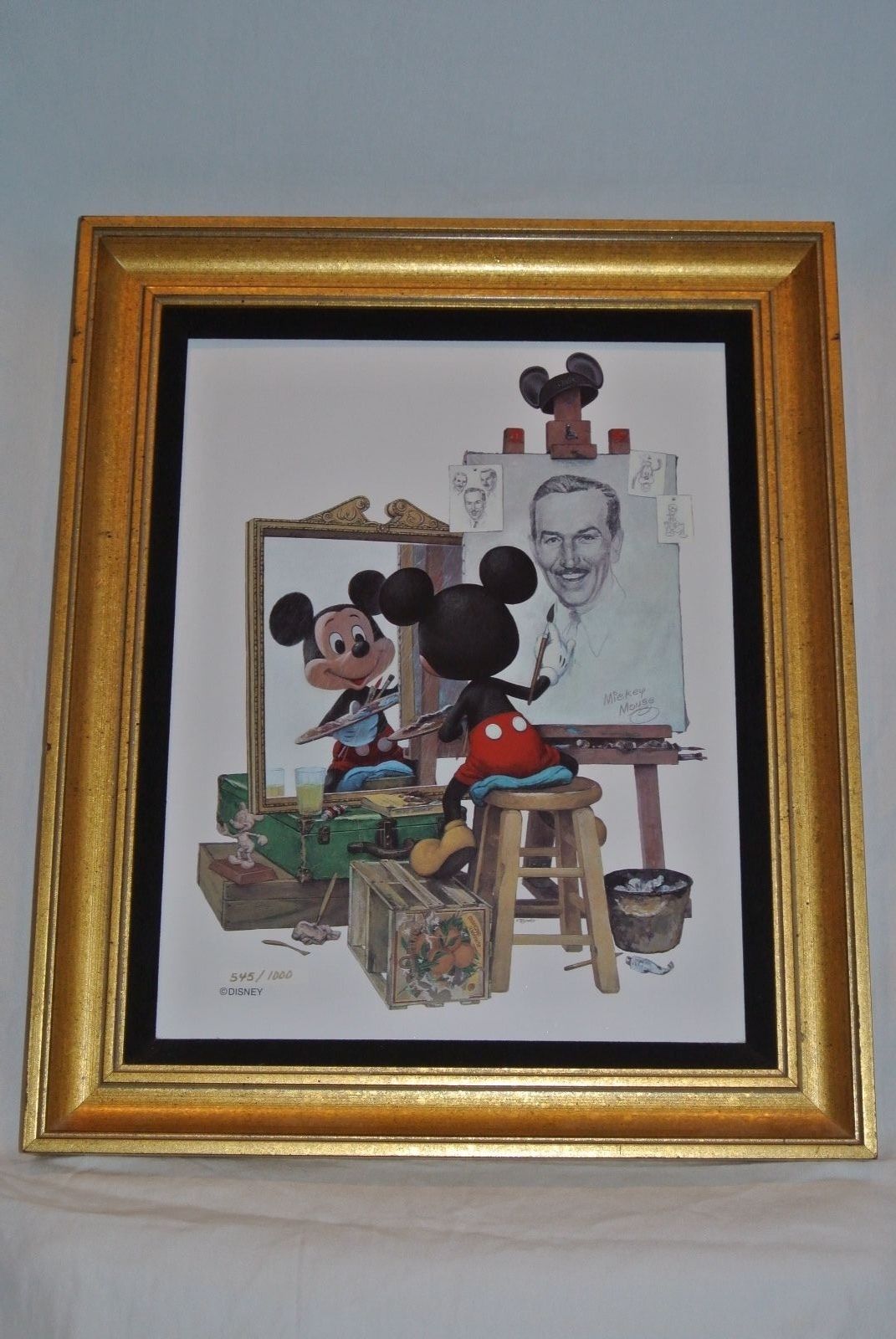 1071x1600 Limited Edition Mickey Mouse Painting Walt Disney Self Portrait - Mickey Mouse Painting Walt Disney