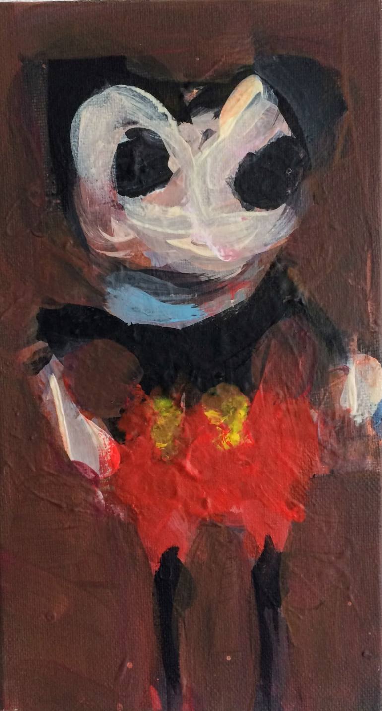 770x1431 Saatchi Art Small Mickey Painting By Karen Thomas - Mickey Painting
