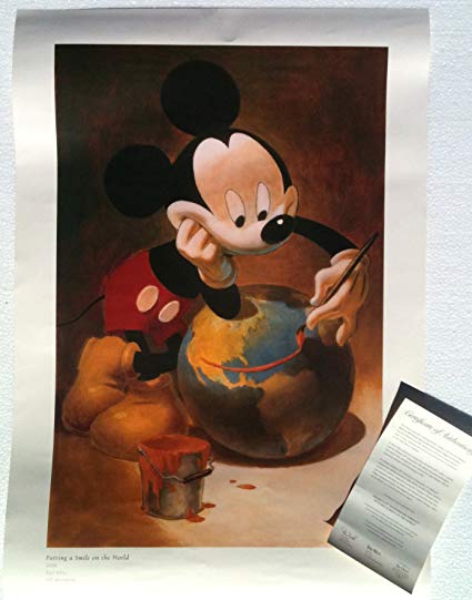 425x541 Mickey's 80th Anniversary Portrait Putting A Smile On The World - Mickey Painting Walt Disney