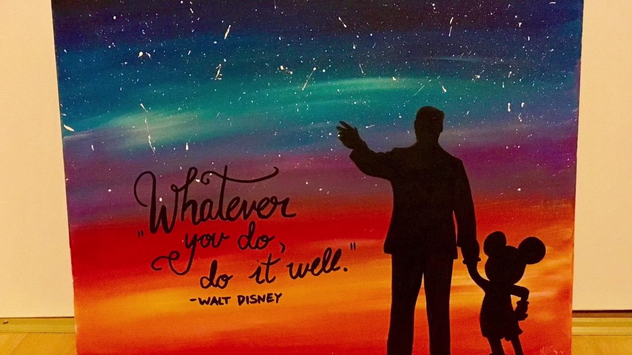 1280x720 Walt And Mickey Acrylic Painting Time Lapse Drawing Miss - Mickey Painting Walt Disney